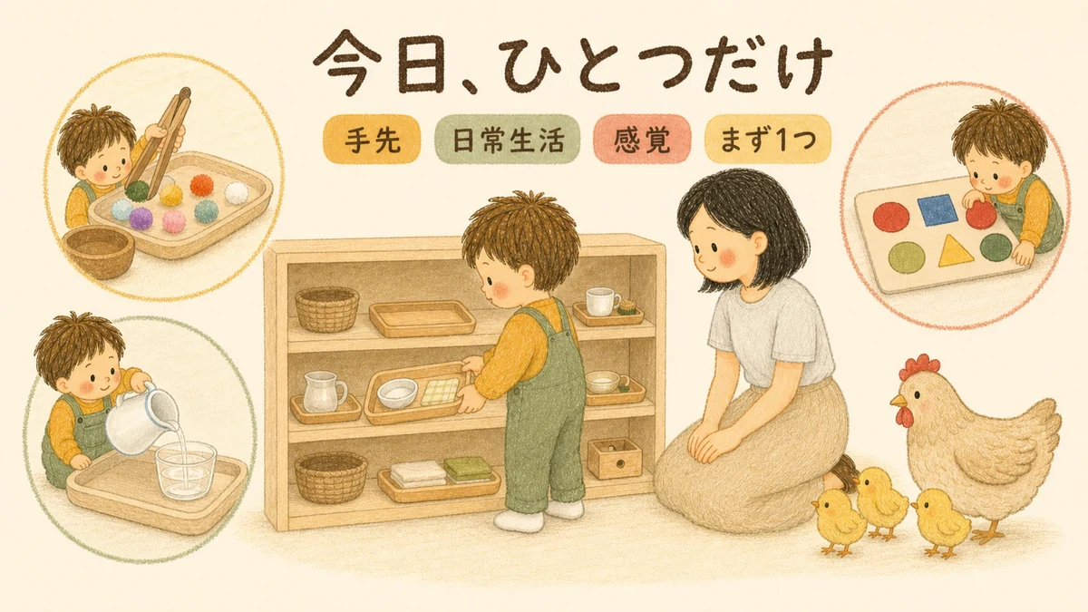 まとめ。手先・日常生活・感覚とお子さまの今に合わせ、誤飲に注意しながら、まず100均で一つだけ始める