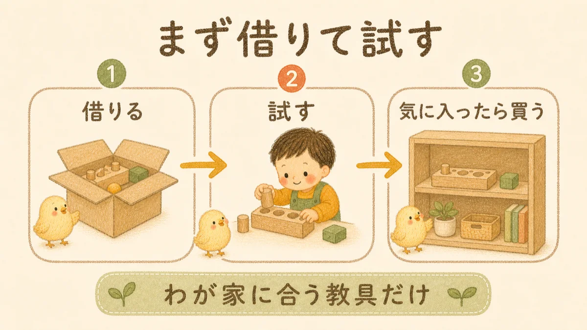 まとめ。教具はまずレンタル・サブスクで試し、長く使いそうなものだけ後から買う